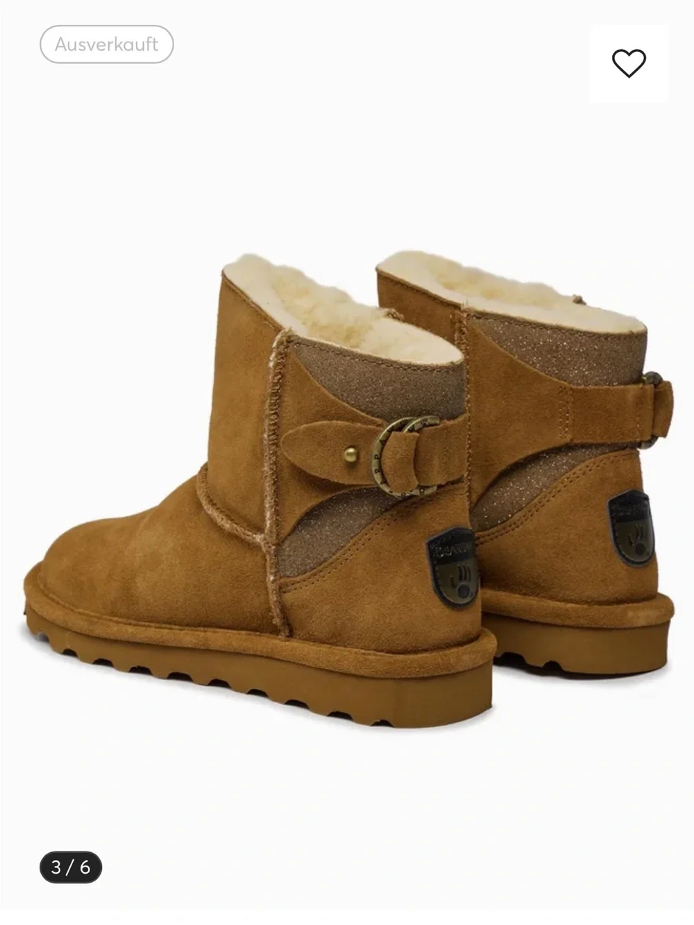 BearPaw Suede Ankle Boot in Chestnut Brown Sz 7